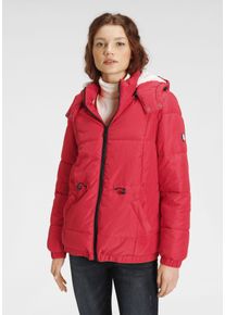 ALPENBLITZ Damen Steppjacke "Schneejubel", rot, modisch, Gr. 34, unifarben, kontrastfarbene Details, Web, Obermaterial: 100% Polyester. Futter: 100%