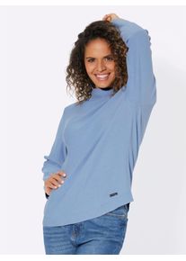 Casual Looks Damen Strickpullover "Pullover", blau, Gr. 38, unifarben, 100% Baumwolle, Pullover