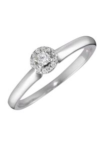 Firetti Damen Solitärring "Schmuck Geschenk Gold 333 Damenring Verlobungsring Goldring Solitär", 16, 0,1 ct P3 = leicht erkennbare Einschlüsse,