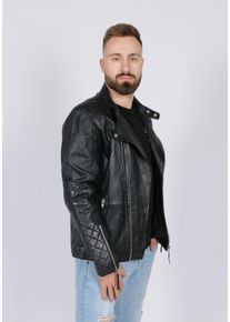 Freaky Nation Herren Lederjacke "Cruiser", schwarz, Gr. L, Oberstoff: 100% Schafsleder; Futter: 100% Baumwolle, Jacken