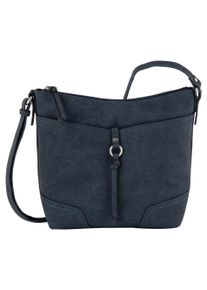 Tom Tailor Damen Umhängetasche "Imeri", blau, Polyurethan, Polyurethan (PU), Taschen, weiches Lederimitat mit 2-tone-Effekt, Ziernähten und