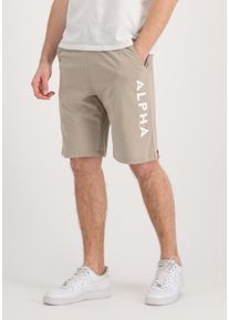 Herren Sweatshorts "Alpha Industries Men - Shorts Alpha Jersey Short", beige, Gr. S, Alpha Industries, Obermaterial: 100% Baumwolle, Hosen