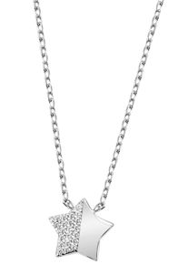 Firetti Damen Kette mit Anhänger "Schmuck Geschenk Silber 925 Halsschmuck Halskette Ankerkette Sterne", Silber 925 (Sterlingsilber), L: 45cm B: