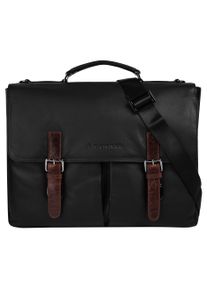Bugatti Damen Aktentasche "CORSO DELUXE", schwarz, Leder, unifarben, leicht glänzend, Taschen, echt Leder
