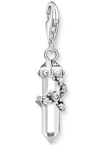 Thomas Sabo Damen Charm-Einhänger "Milky-Quarz, 1908-690-14", silber, Silber 925 (Sterlingsilber), Charms, mit Zirkonia (synth.), Quarz