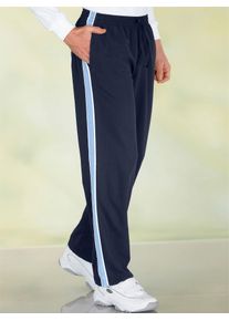 CLASSIC Herren Homewearpants, blau, Gr. 52, gemustert, mehrfarbig, unifarben, 100% Polyester, Hosen