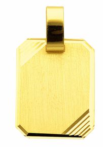 Adelia´s ADELIA ́S Damen Ketten-Anhänger "Damen Goldschmuck 585 Gold Gravurplatte Anhänger", Gelbgold 585, gold, Gelbgold 585, Schmuckanhänger, 585 Gold