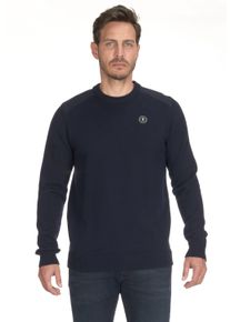 Herren Strickpullover "FOREX", blau, Gr. M, Le Temps Des Cerises, unifarben, 60% Baumwolle, 30% Polyamid, 10% Leinen, Pullover, in klassischem Design
