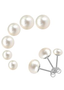 Firetti Perlenohrringe "Multipack Schmuck Geschenk Silber 925 Ohrschmuck Perle", Silber 925 (Sterlingsilber)-Perlen, weiß, Silber 925