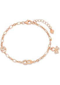 Amor Damen Armband "Herz, 9271344", Silber 925 (Sterlingsilber), rosa, Silber 925 (Sterlingsilber), Armbänder, mit Zirkonia (synth.)