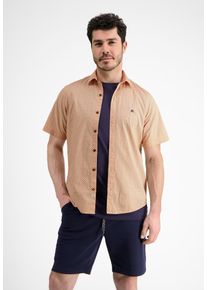 Lerros Herren Kurzarmhemd "Lerros Kurzarmhemd *Geometric AOP*", rosa, Gr. L, 100% Baumwolle, Hemden