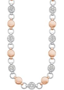 s.Oliver Damen Collier "9239436", Edelstahl, L: 45cm B: 7mm, rosa, Edelstahl, B:7mm, Halsketten, mit Kristallstein