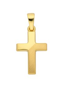 Adelia´s ADELIA ́S Damen Ketten-Anhänger "585 Gold Kreuz Anhänger", Gold, gold, Gold, Schmuckanhänger, Goldschmuck für Damen & Herren