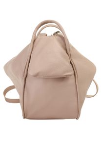 XZONE X-ZONE Cityrucksack, rosa, Rindsleder, Leder, Strukturmuster, modisch, Rucksäcke, echt Leder, Made in Italy