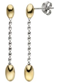 Jobo Damen Paar Ohrhänger, Silber 925 (Sterlingsilber), silber, Silber 925 (Sterlingsilber), Ohrringe, 925 Silber bicolor vergoldet