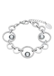 s.Oliver Damen Edelstahlarmband "2024268", Edelstahl, grau, Edelstahl, Armbänder, mit Kristall