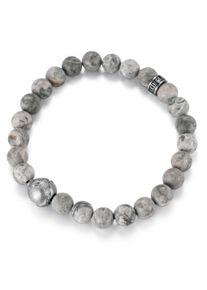 Firetti Herren Perlenarmband "Schmuck Geschenk Armschmuck Armkette Perle", Edelstahl-Nylon, schwarz, Edelstahl, Nylon, Armbänder, mit Onyx, Jaspis