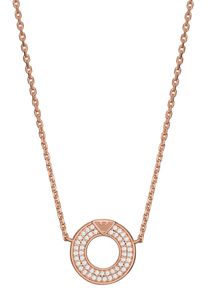 Emporio Armani Damen Kette mit Anhänger "KEY BASICS, CORE EXTENSIONS, EG3588221", Silber 925 (Sterlingsilber), L: 42cm, rosa, Silber 925