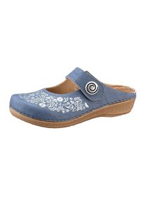Franken Schuhe FRANKEN-SCHUHE Damen Clog, Gr. 38, blau, Lederimitat, sportlich, Schuhe