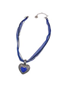 Allgäu Rebell ALLGÄU REBELL Damen Kette mit Anhänger "Lissi", blau, Basic, Metall, Halsketten, mit Herzanhänger