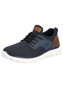 Rieker Herren Slip-On Sneaker, Gr. 42, blau, Textil, Lederimitat, sportlich, Schuhe, Trekking Sandale, Sommerschuh, Freizeitschuh mit Gummizug
