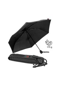 Euroschirm Taschenregenschirm "light trek ultra, schwarz", schwarz, Bezug: 100% Polyester, uni, Regenschirme, besonders leicht, kompakte Größe