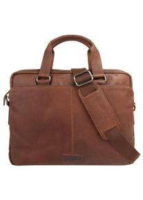 Bodenschatz Damen Aktentasche, braun, Leder, unifarben, Taschen, echt Leder