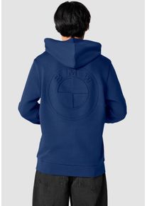BMW Herren Hoodie, blau, casual, Gr. XXL, unifarben, Sweatware, Obermaterial: 100% Baumwolle, Sweatshirts, mit farbgleichem Logo auf der Rückseite