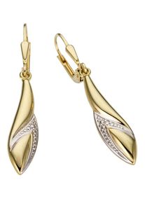 Firetti Damen Paar Ohrhänger "Schmuck Geschenk Gold 333 Ohrschmuck Patentbrisur", Gelbgold 333, silber, Gelbgold 333, Ohrringe, Made in Germany