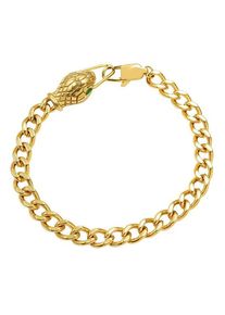 Firetti Damen Armband "Schmuck Geschenk Armschmuck Armkette Panzerkette Schlange", Edelstahl, gold, Edelstahl, Armbänder, Made in Germany - mit
