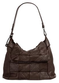 Samantha Look Damen Umhängetasche, braun, Leder, Taschen, echt Leder, Made in Italy