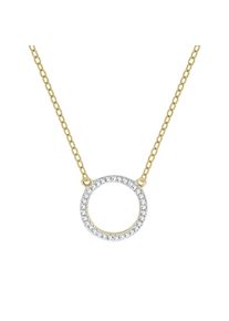 Vivance Damen Kette mit Anhänger "375 Gelbgold zweifarbig", 42/45cm, 0,05 ct, Gold, L: 45cm B: 9.0mm, gelb, Gold, B:9.0mm, Halsketten