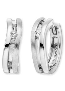 Engelsrufer Damen Paar Creolen "Ella, ERE-ELLA-ZI-CR-16", Silber 925 (Sterlingsilber), silber, Silber 925 (Sterlingsilber), Ohrringe, mit Zirkonia