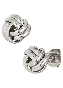 Jobo Damen Paar Ohrstecker, Silber 925 (Sterlingsilber), silber, Silber 925 (Sterlingsilber), Ohrringe, Knoten 925 Silber