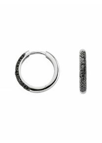 Adelia´s ADELIA ́S Damen Paar Ohrhänger "1 Paar 925 Silber Ohrringe / Creolen mit Zirkonia Ø 18,4 mm", Damen, Silber 925 (Sterlingsilber), bunt, Silber 925