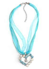 Allgäu Rebell ALLGÄU REBELL Damen Kette mit Anhänger "Gudrun", blau, Basic, Metall, Halsketten, Herz mit beweglichen Edelweiß