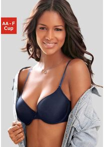 Lascana Damen Schalen-BH "Ela - perfect basic", Gr. 70, blau, Microtouch, Obermaterial: 82% Polyamid (TACTEL), 18% Elasthan (LYCRA), Basic, BHs, mit