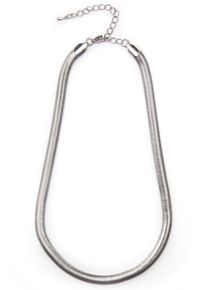 Firetti Damen Collier "Halsschmuck Fischgrätglieder", Metall, L: 46cm B: 6mm, grau, Metall, B:6mm, Halsketten