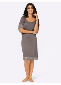 CYBELE CYBÈLE Damen Nachthemd "Nachthemd", Gr. 44, grau, 95% Viskose, 5% Elasthan, Spitze:3% Elasthan, 97% Polyamid, unifarben, Kleider