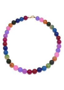 Firetti Damen Collier "Schmuck Geschenk Halsschmuck Halskette Farbstein Edelstein Quarz", Messing-Nylon, L: 50cm, bunt, Messing, Nylon, Halsketten,