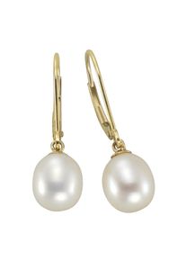 Vivance Damen Paar Ohrhänger "375 Gold Perle 8-8,5mm", ONE-SIZE, Gold, gelb, Gold, Ohrringe
