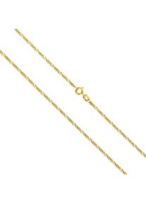 Vivance Damen Collierkettchen "333 Gold Figarokette", 38cm, Gold, L: 38cm B: 1.2mm, gelb, Gold, B:1.2mm, Halsketten