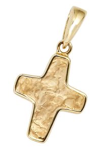 Jobo Damen Kreuz-Anhänger "Anhänger Kreuz", Gelbgold 585, gelb, Gelbgold 585, Schmuckanhänger, 585 Gold