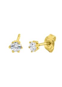 Firetti Damen Paar Ohrstecker "Schmuck Geschenk Silber 925 Ohrschmuck Solitär", Silber 925 (Sterlingsilber), gold, Silber 925 (Sterlingsilber),