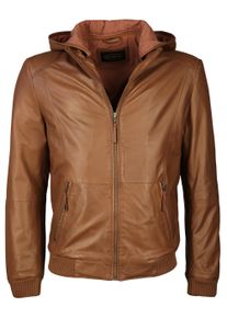JCC Herren Bikerjacke "15-9-2", braun, Gr. XXXL, Obermaterial 100% Leder, Lamm / Futter 100% Baumwolle / Ärmelfutter: 100% Polyester / Wattierung: