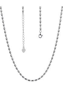 Firetti Damen Silberkette "Schmuck Geschenk Silber 925 Armband Kette Fußkette Olivenkette oval", 41, Silber 925 (Sterlingsilber), B: 2mm, silber,