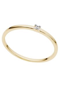 Firetti Damen Solitärring "Schmuck Geschenk Gold 333 Damenring Verlobungsring Goldring Solitär", 19, 0,02 ct P2 = erkennbare Einschlüsse, Gelbgold