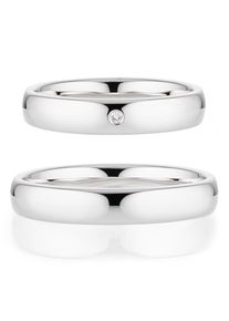 Bruno Banani Trauring "Schmuck Geschenk Ehering Hochzeit Damenring Herrenring", 56, 0,01 ct SI = kleine Einschlüsse mit Brillant, Silber 925