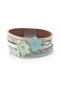 Damen Armband "Marleen", grün, Collezione Alessandro, Leder, Armbänder