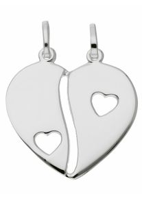 Adelia´s ADELIA ́S Damen Ketten-Anhänger "925 Silber Anhänger Herz", Silber 925 (Sterlingsilber), silber, Silber 925 (Sterlingsilber), Schmuckanhänger, 925
